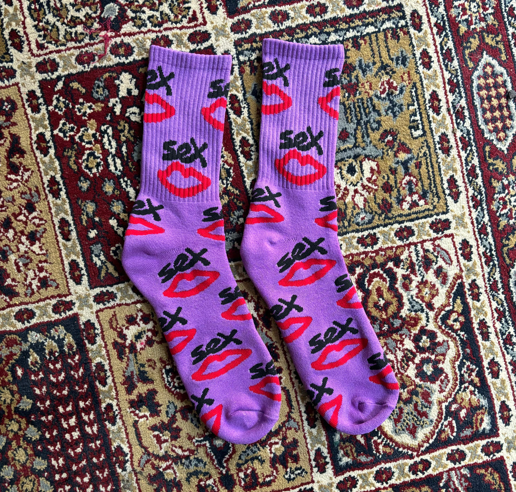 SEX AOP SOCKS  | PURPLE