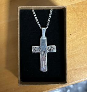 STERLING SILVER  CROSSEYES PENDANT (with or without chain)