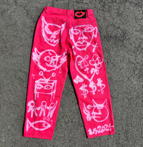 1/1 custom denim pink/red (multiple sizes)