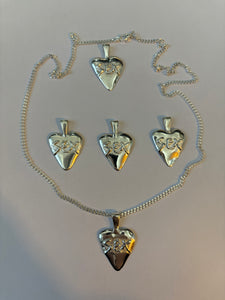 HEART STERLING SILVER CROSS N CHAIN